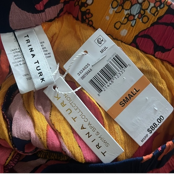 Trina Turk Swim Breeze Fringe Cover Up Shorts, Multi Size S NEW w/Tag - Picture 2 of 2